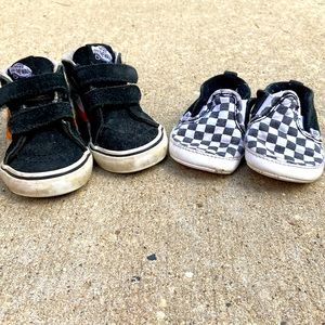 Vans hi-tops + crib shoes